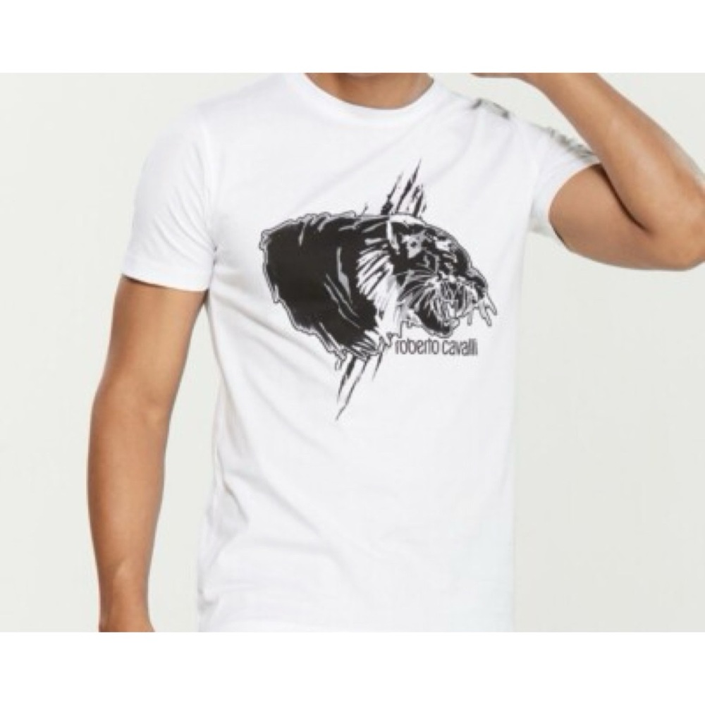 Roberto Cavalli Tiger Serigrafata T-Shirt Large